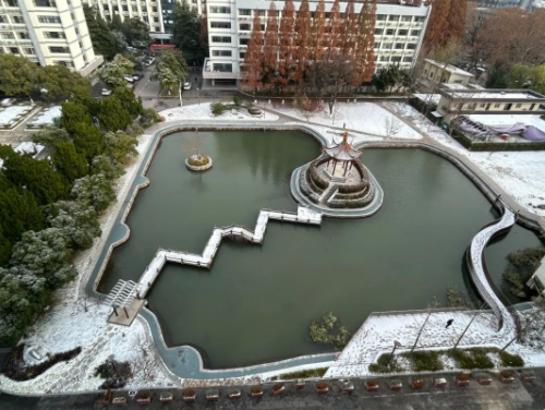 南航明故宫校区的初雪美景